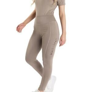 Black Heart Flex Riding Stretch Active Leggings Caramel Women Size Medium New